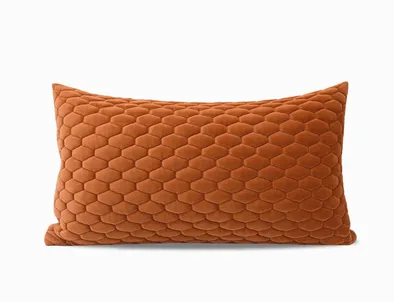 Modern Light Luxury High-grade Orange Silk Velvet Pillow