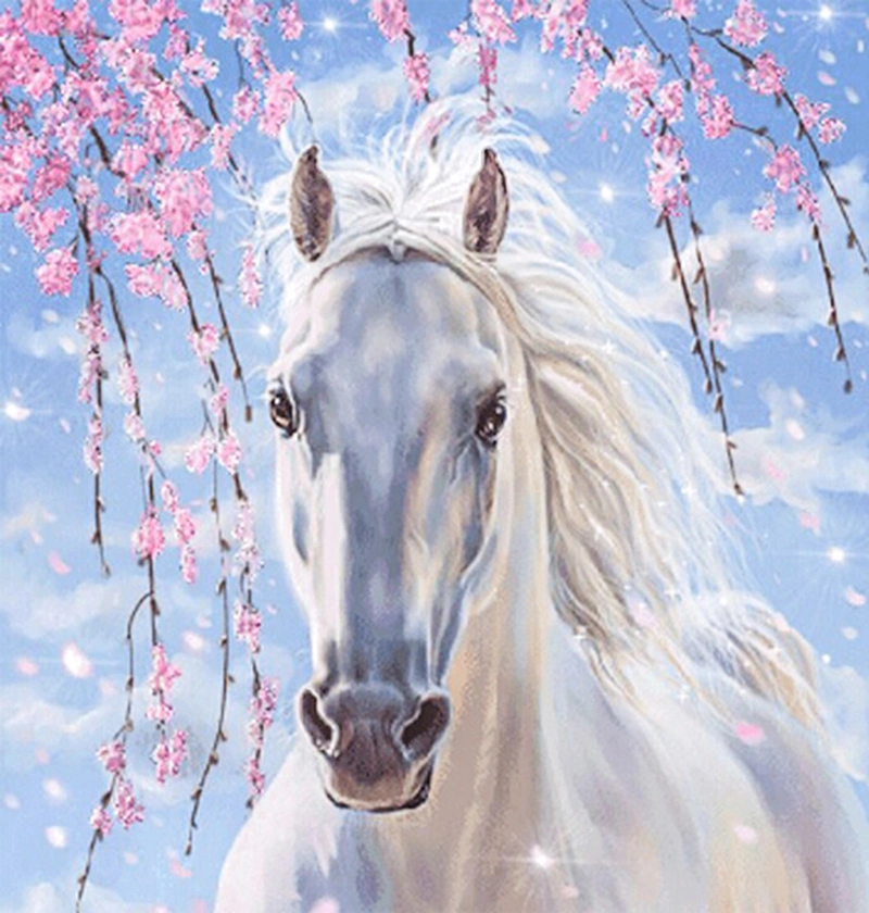 Diamond Painting Horsehead Flower Home Decoration