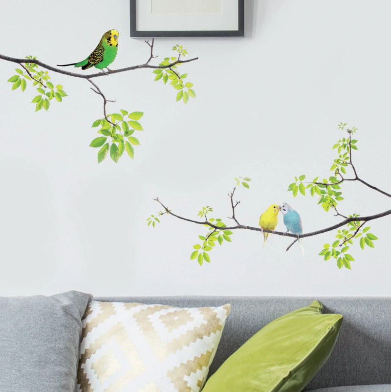 Branches And Birds Wall Stickers Living Room TV Sofa Background Decoration