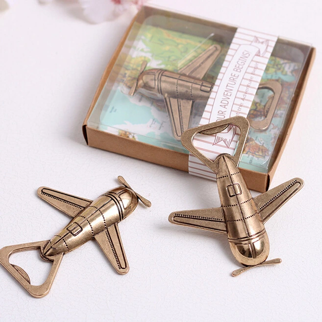 Antique Airplane Bottle Opener Wedding Favors Beer Opener