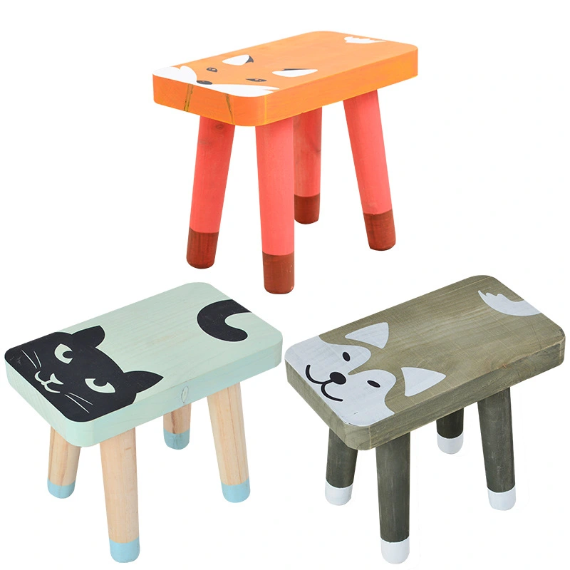 Children's Small Bench Solid Wood Small Stool Household Folding Chair