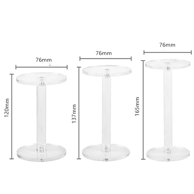 Transparent Round Acrylic Jewelry Watch Display Base