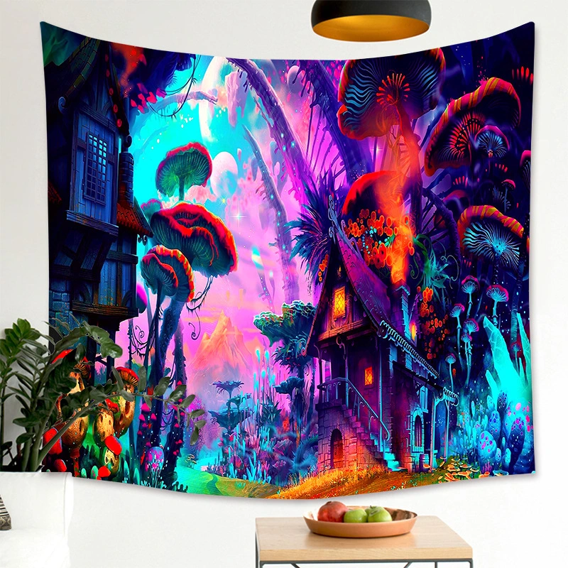 Psychedelic Mushroom Series Printed Home Tapestry