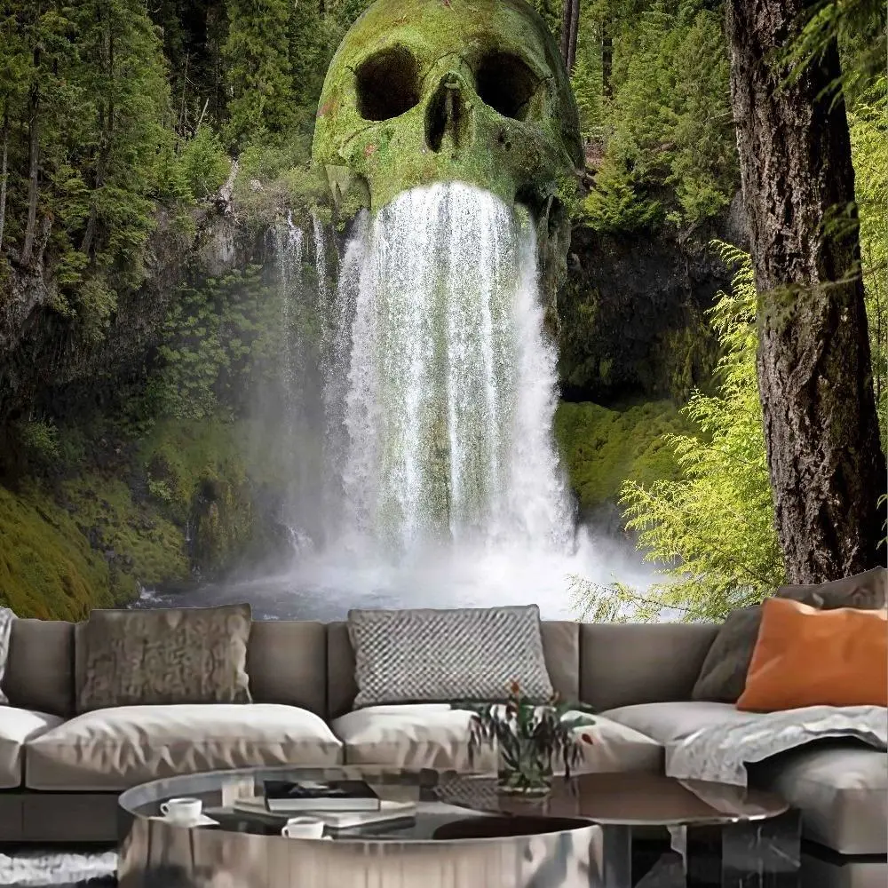 Skull Waterfall Tapestry