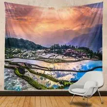 Rice Paddies Tapestry