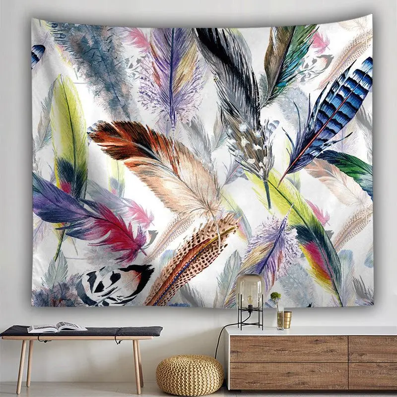 Background Cloth Hanging Cloth Room Decoration Feather Tapestry