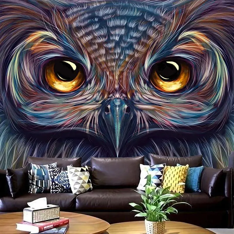 Mysterious Owl Decoration Tapestry Background Cloth Hanging Cloth