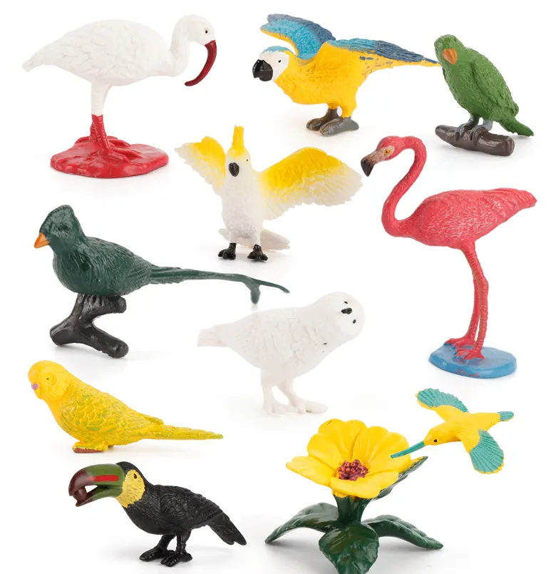 Children's Solid Simulation Animal World Mini Birds