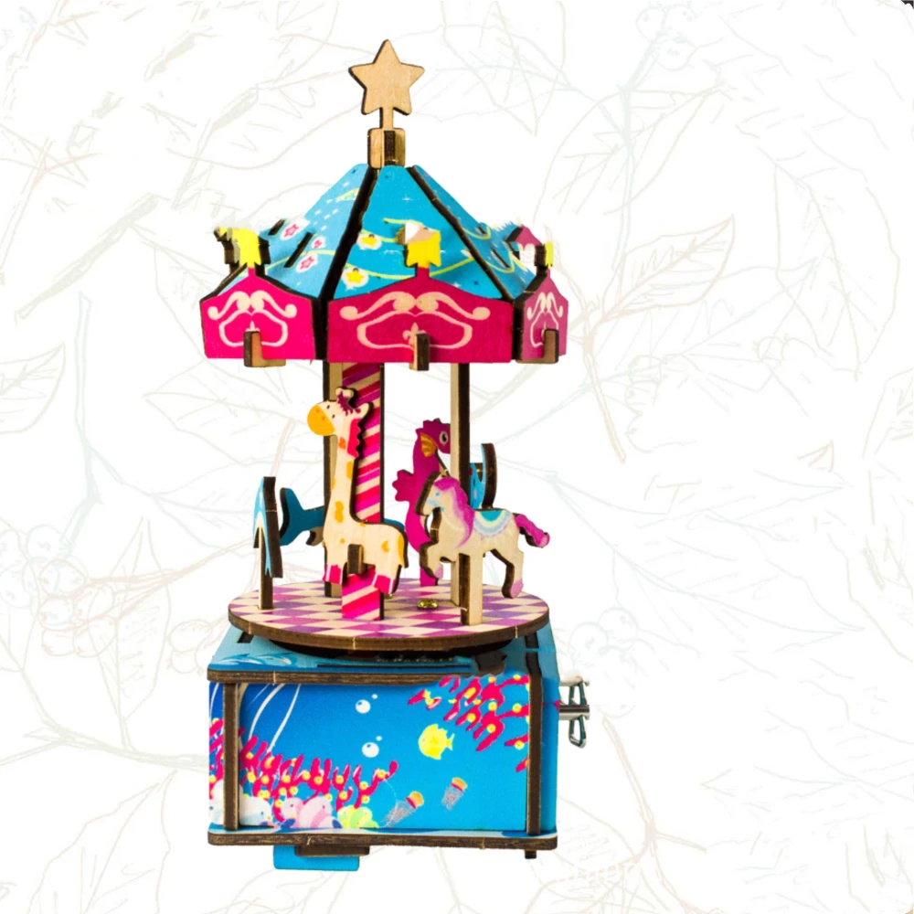 Desktop Adult Children Girl Gift Music Box Carousel