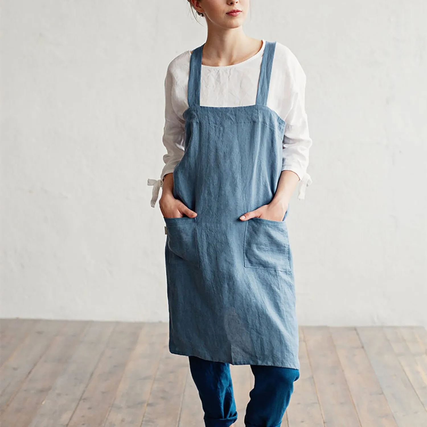Shoulder Strap Apron Fashion Kitchen Restaurant Housework Apron