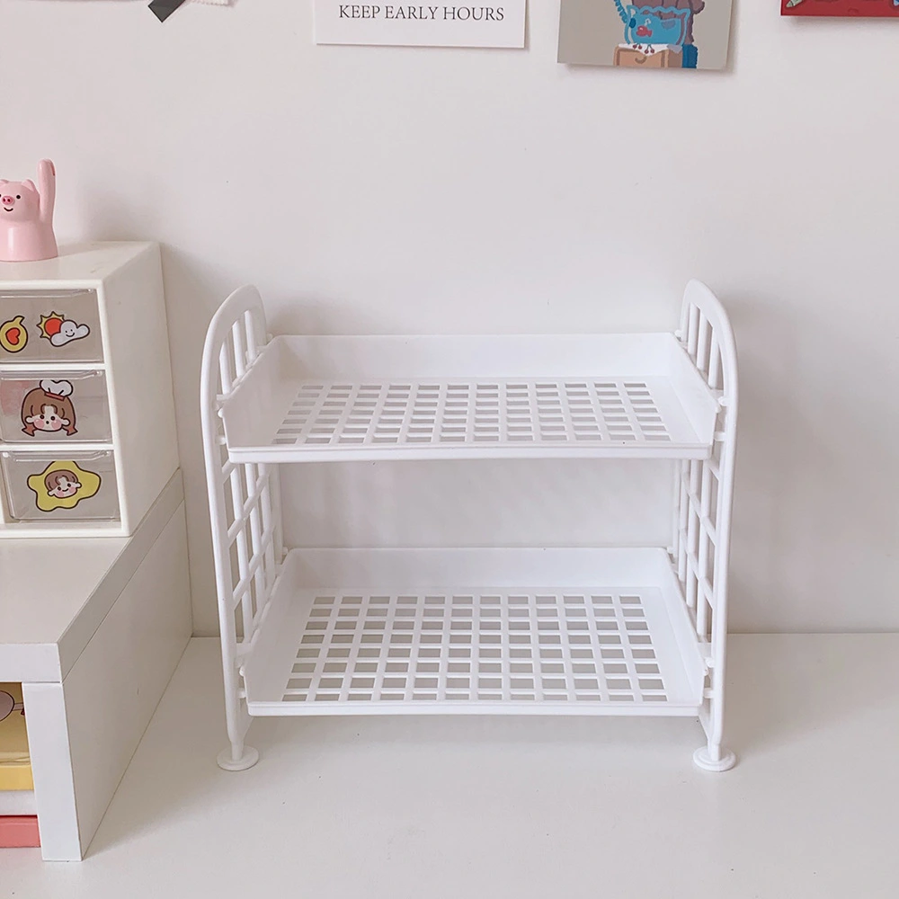 Cosmetic Jewelry Double-layer Folding Storage Rack Desktop Rack Storage Rack