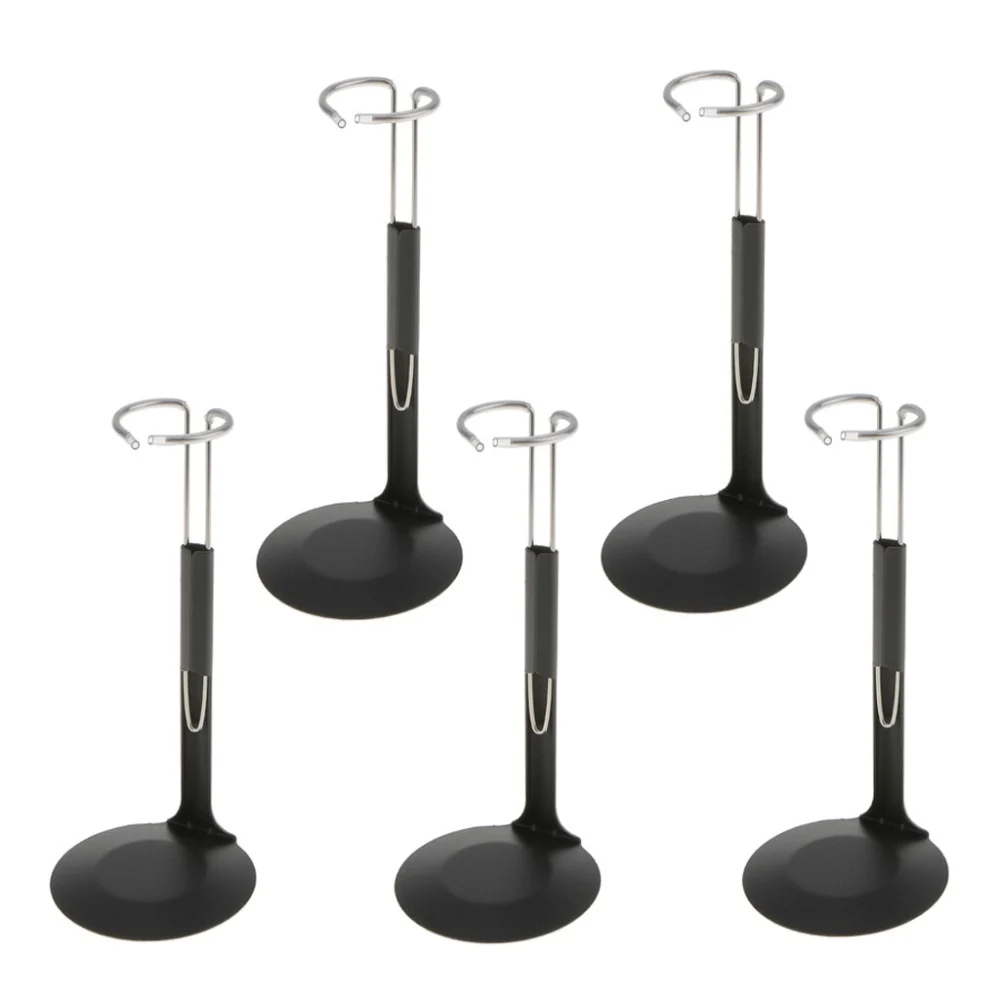 5 Set Action Figure Display Stands C-shaped For 12 Inch Dolls Showcase