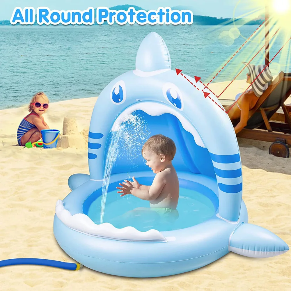 Inflatable Shark Shade Fountain For Children