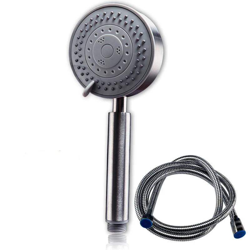 Stainless Steel Pressurized Double-layer Shower Nozzle Household Handheld Pressurized Bath Water Heater Shower