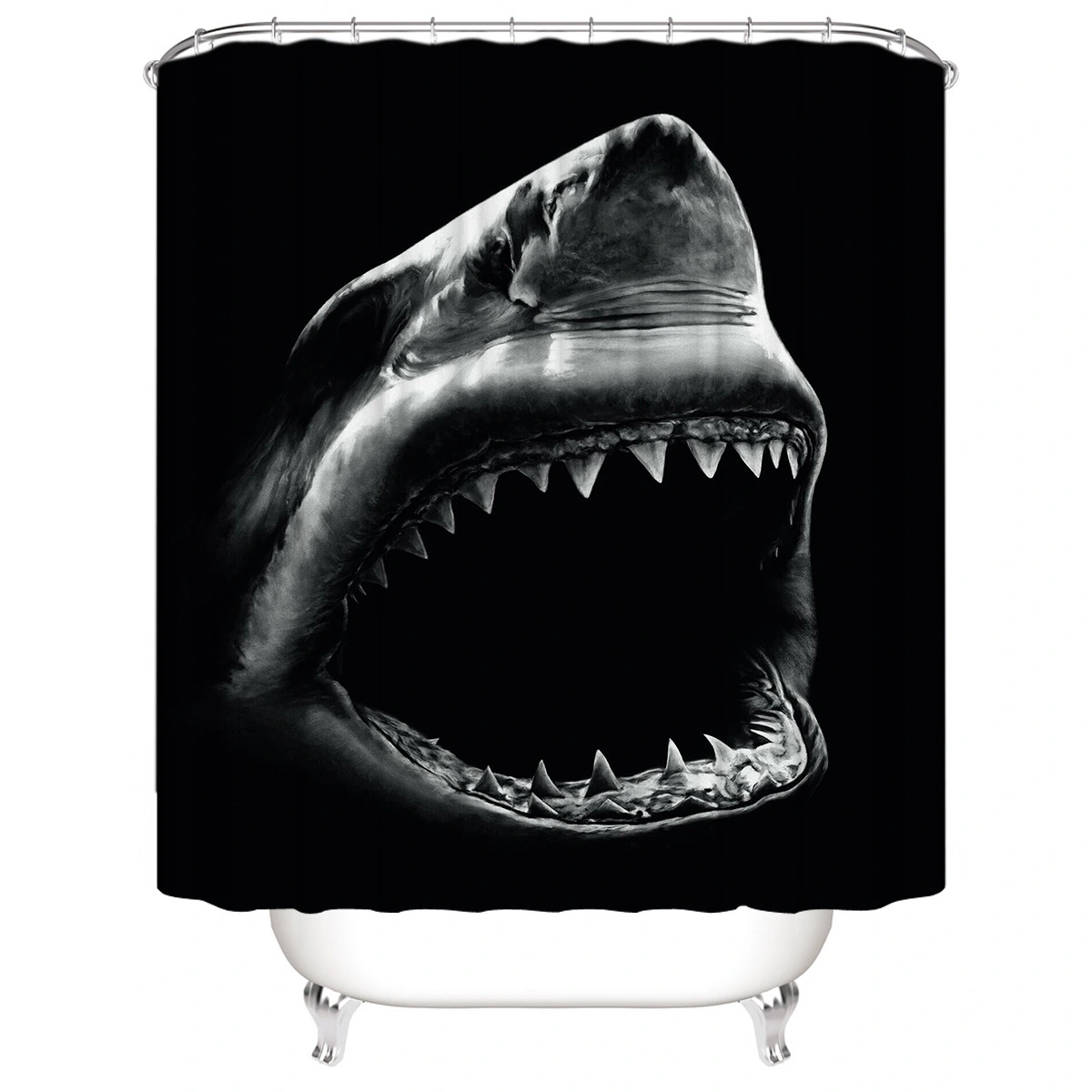 Manufacturers Sell Underwater World Series Waterproof Shower Cloth Digital Printing Bathroom Shower Curtain Four Sets Wholesale