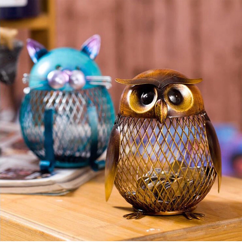 Cute Owl Piggy Bank For Adults And Children Anti-fall Cat Piggy Bank