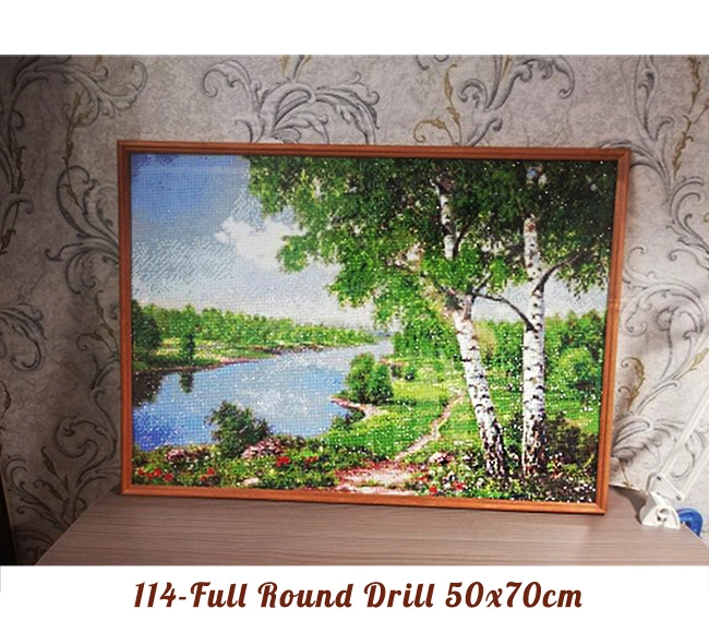 Birch Landscape Mosaic 5D Diamond Painting