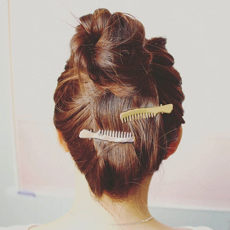 Women Hairpin Comb Pattern Hair Clip Hair Barrettes