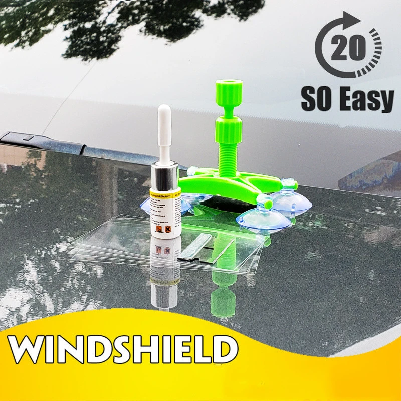 Windshield repair glass repair fluid