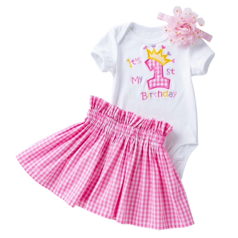 Cartoon Embroidered Letter Bag Fart Shirt Plaid Skirt Suit
