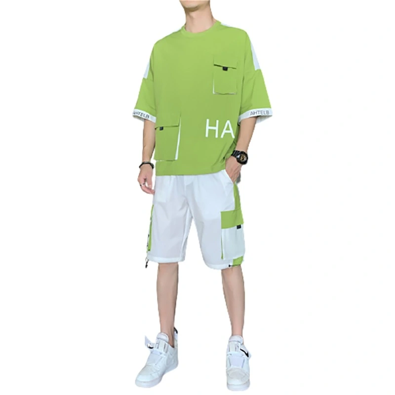 Youth Popular Korean T-shirt Men's Shorts Spot Japanese Style Casual Suit