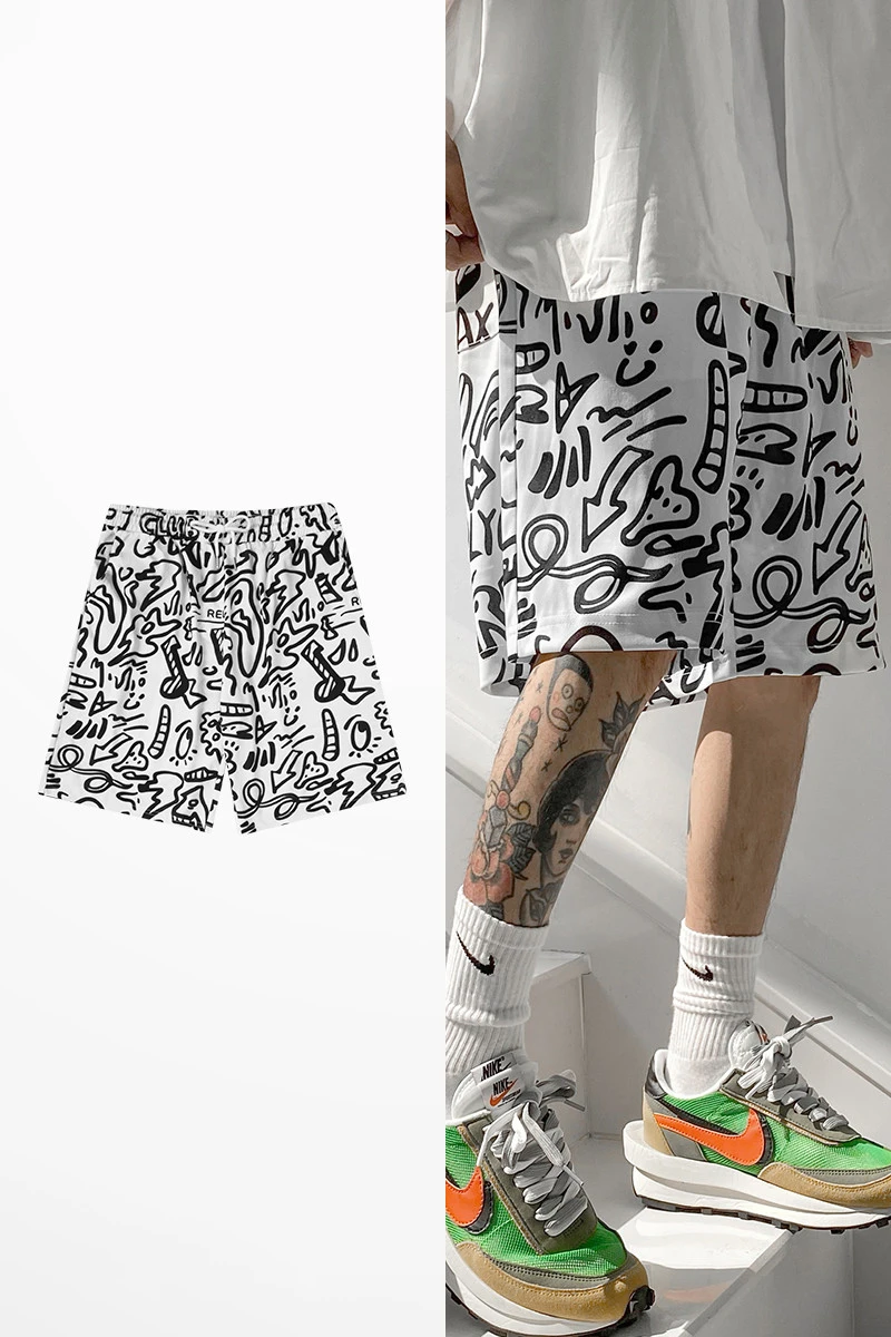 Summer New Men  Fashion Trend Loose Pants Pure Cotton