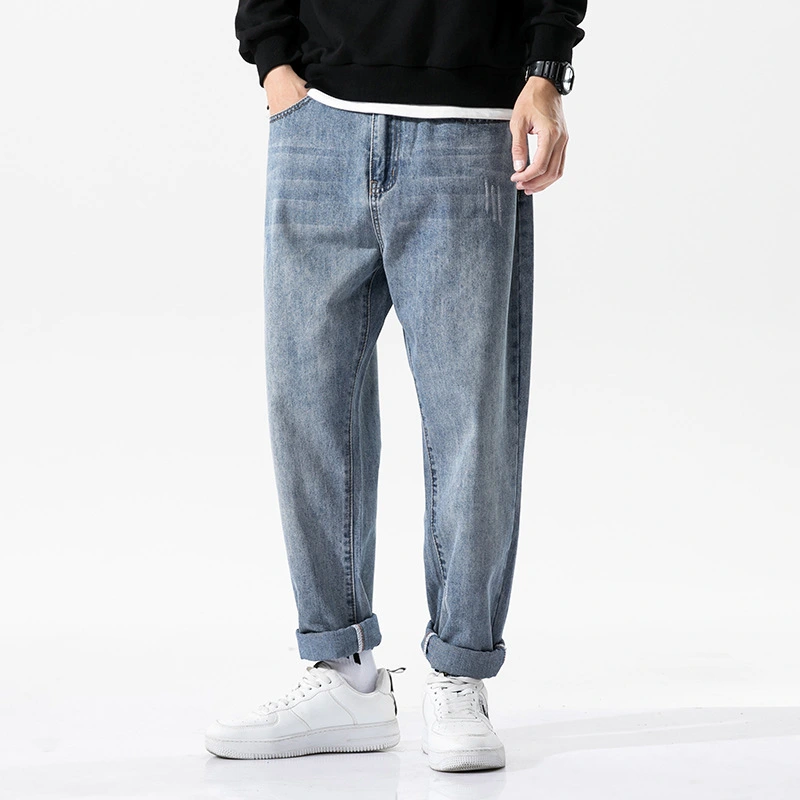 Fall Jeans Men's Loose Straight Korean Style Slim Long Pants