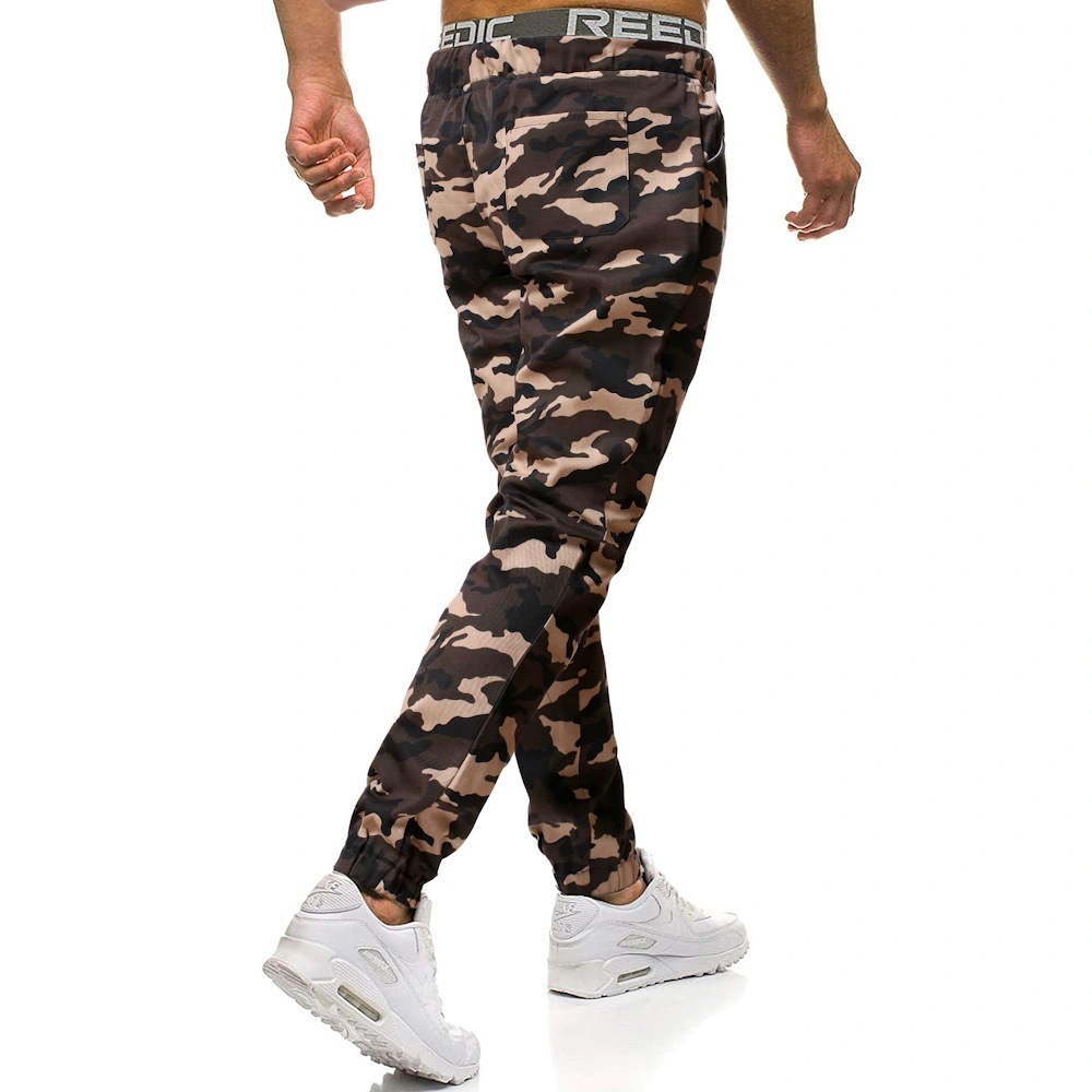 Drawstring Slacks Camouflage Harem Overalls