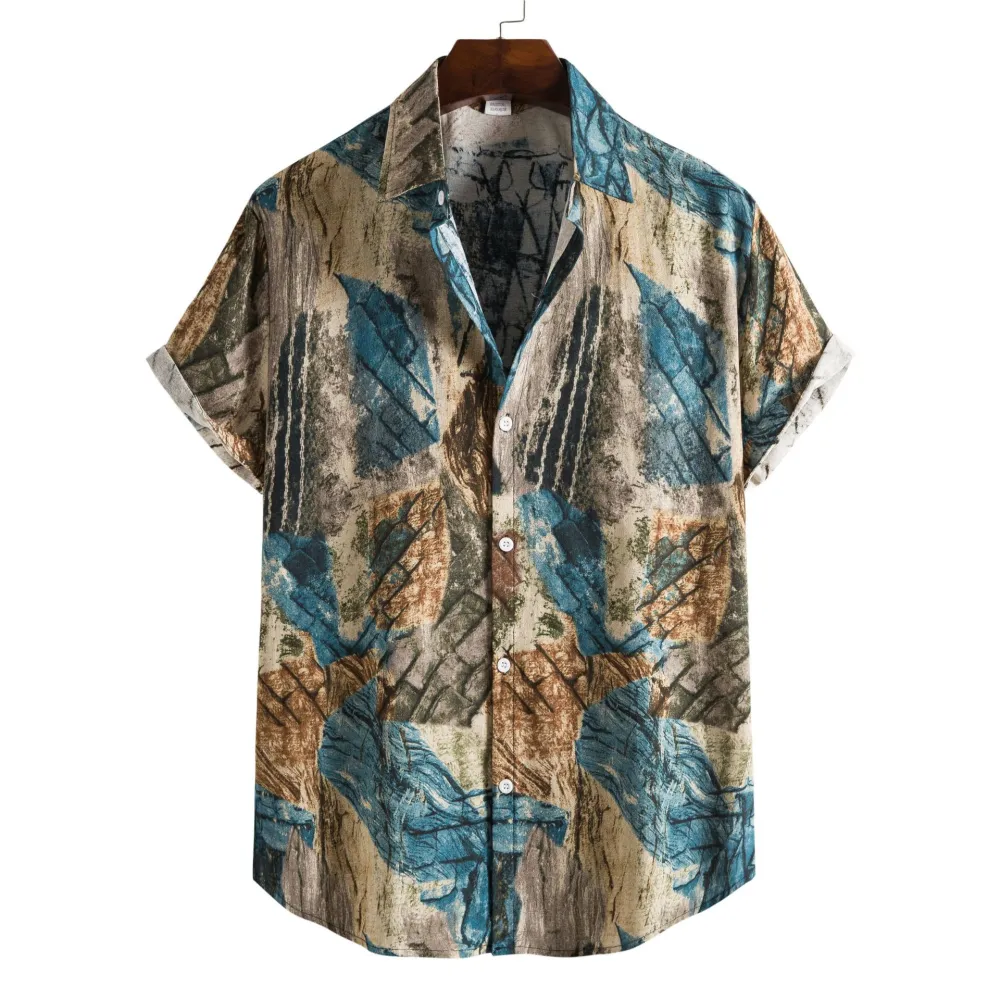Printed Casual Men's Short-sleeved Shirt