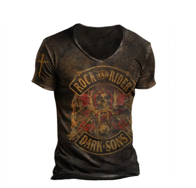  New Cross-border Men's Casual Sports T-shirt