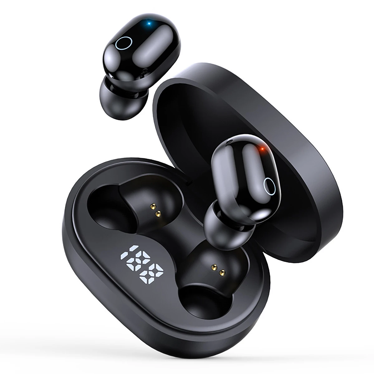 T21 Smart Digital Display Bluetooth Headset Wireless Sports Mini Headset Stereo In-ear