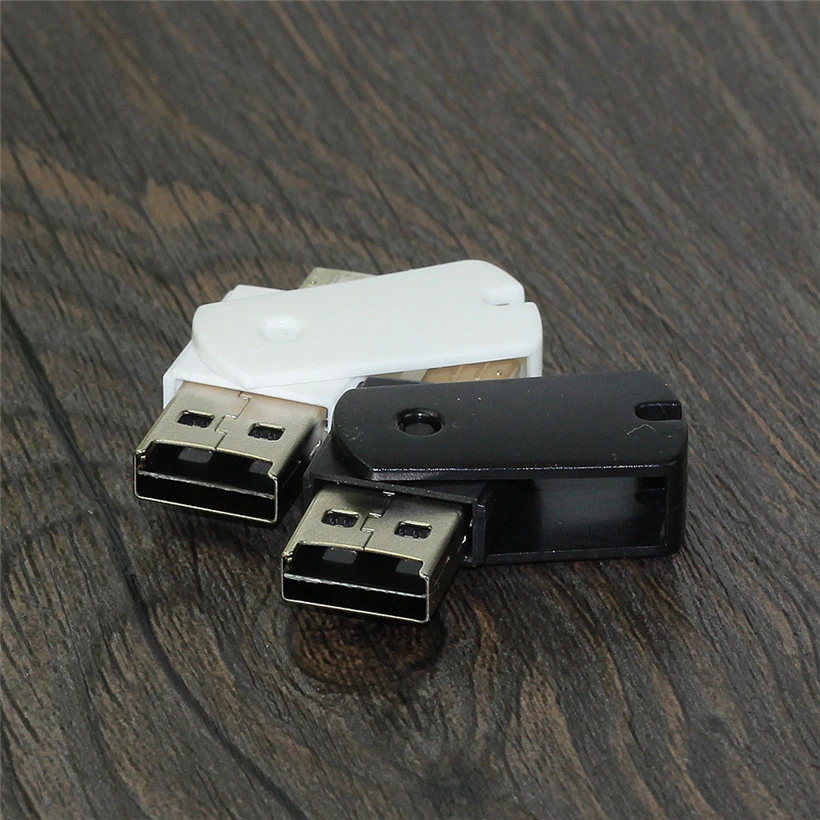 Rotating USB2.0 TF Card Reader 2-in-1 Micro Usb Android Phone OTG Card Reader