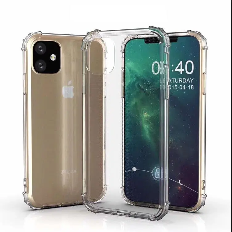 Compatible with Apple, Compatible with Apple , Suitable For IPhone11 Transparent Military Anti-drop Mobile Phone Case Apple