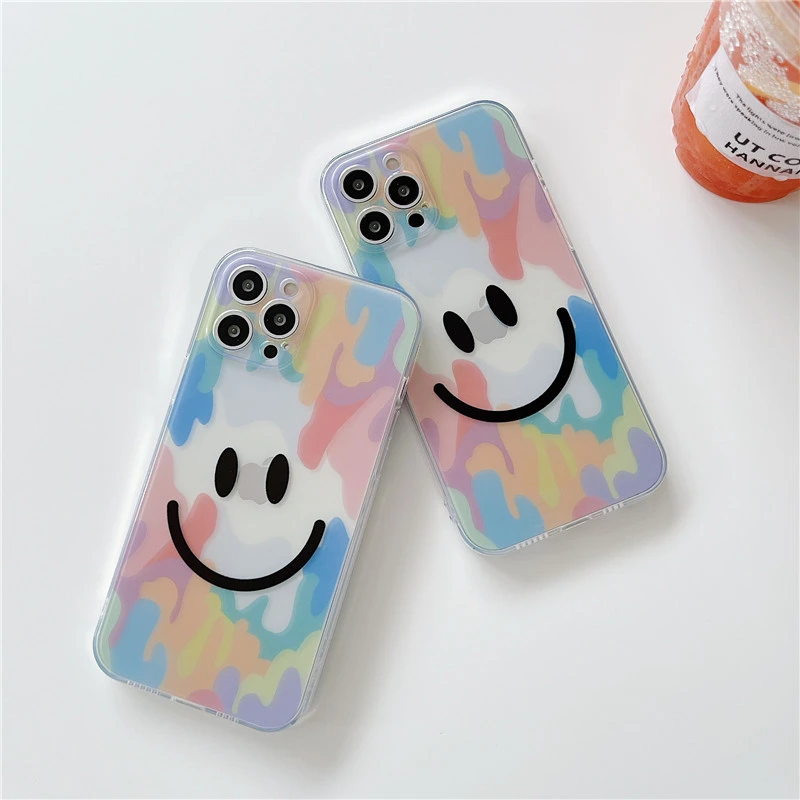 Suitable For IPhone12ProMax Mobile Phone Case Apple 11 Camouflage Smiley Face TPU Expression All-inclusive Protective Cover Soft Shell