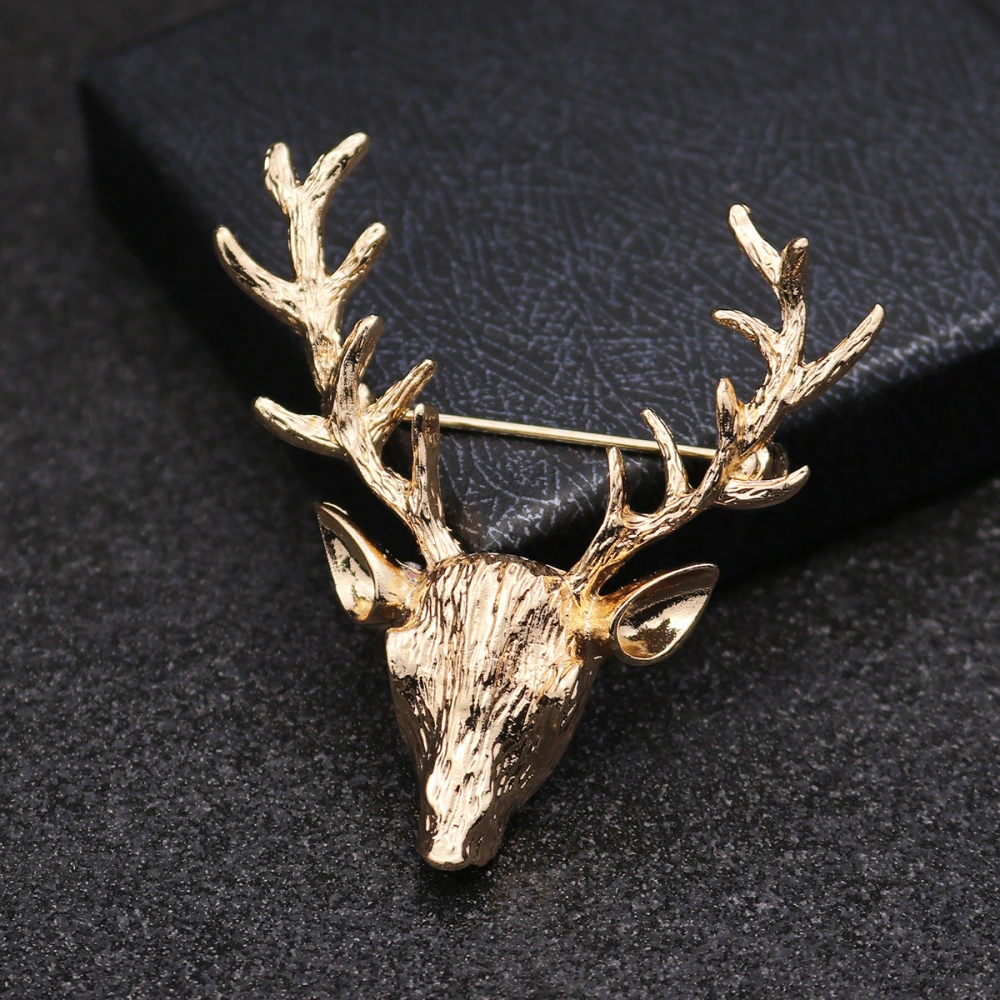 Retro Deer Head Men's Small Suit Brooch Jewelry