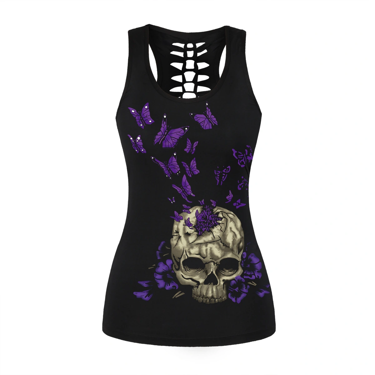 Women's Skull Digital Print Base Shirt
