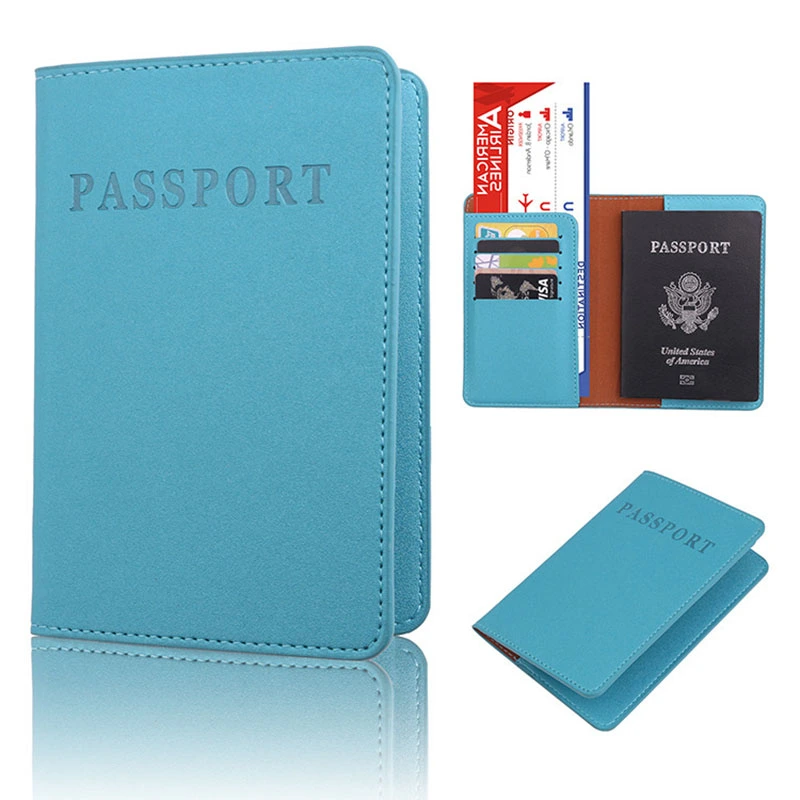 Long And Short Solid Color Passport Holder Passport Holder