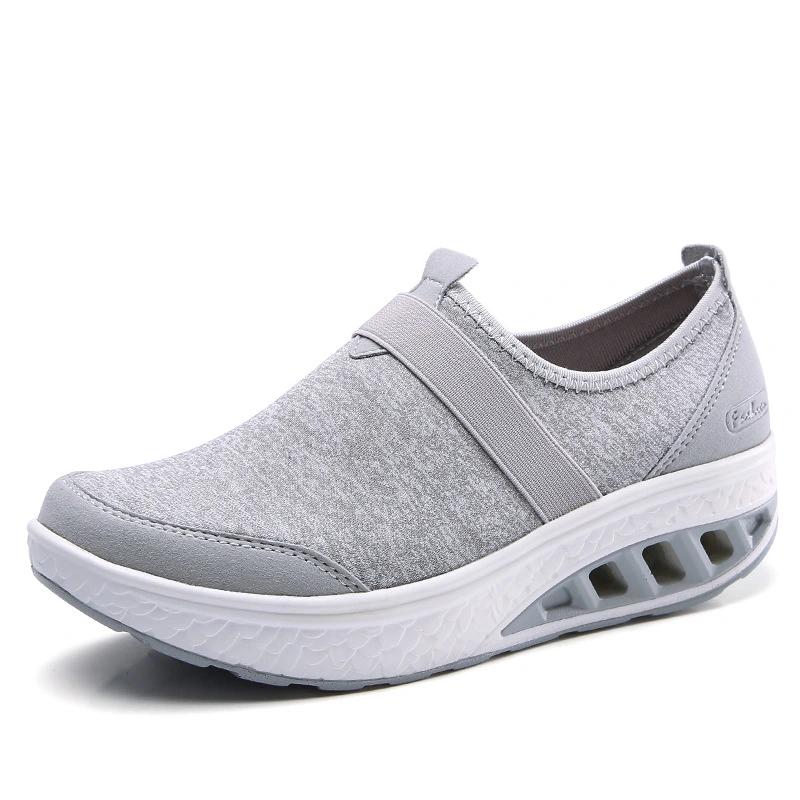 Women's Shoes, Large-size, Thick-soled, Increased Rocker Shoes, Breathable
