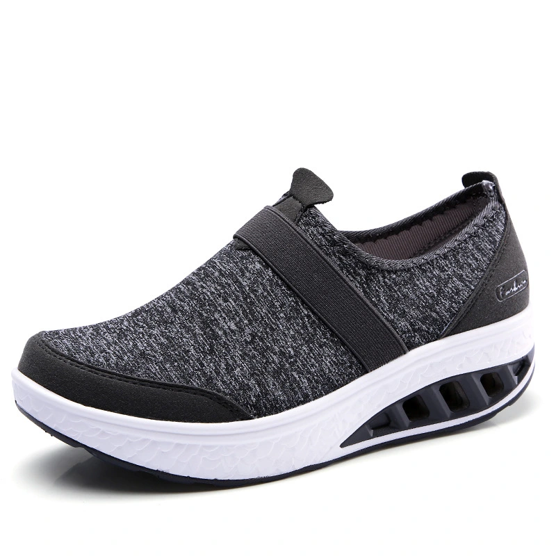 Women's Shoes, Large-size, Thick-soled, Increased Rocker Shoes, Breathable