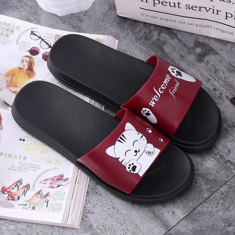 Super Cute And Cute Thick-soled Home Bathroom Non-slip Deodorant Slippers