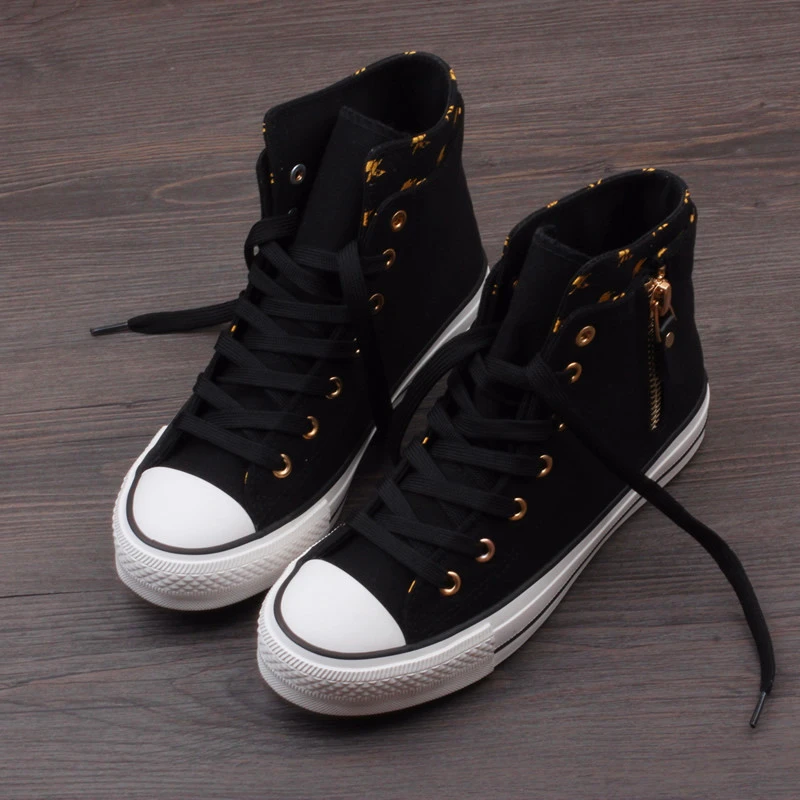 Spring And Summer High-top Canvas Shoes