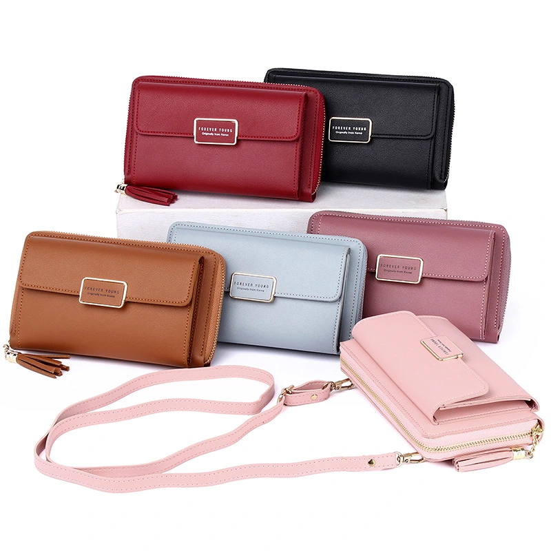 One-shoulder Messenger Tassel Large-capacity Zipper Phone Bag