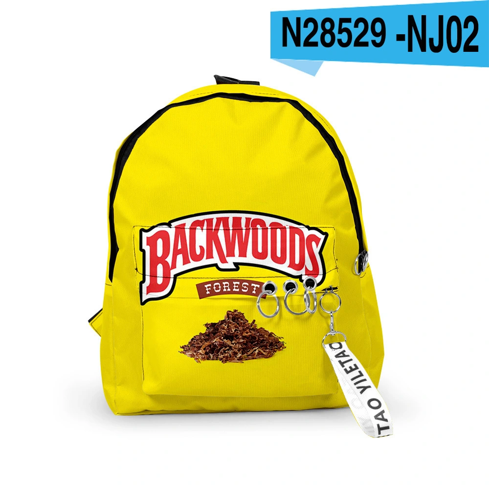 3D Cigar School Bag Bag Wear-resistant Backpack Digital Printing Leisure