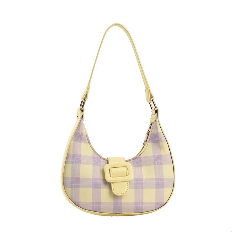 Plaid Underarm Bag Fashion French Niche Baguette Messenger Bag