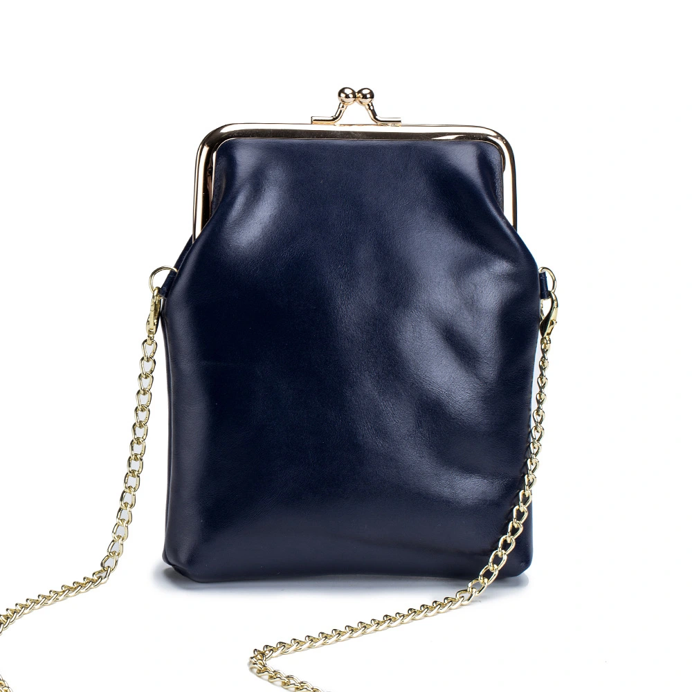 Retro Mini Clip Phone Bag, One-shoulder Chain Messenger Bag