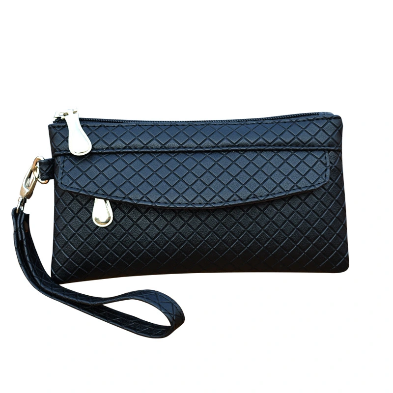 New Simple Women's Clutch Bag Korean Embossed Plaid