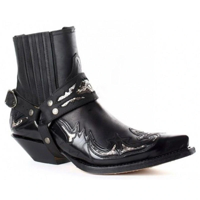 Mid-heel Pointed Toe 38-48 Men's Low-top Knight Boots