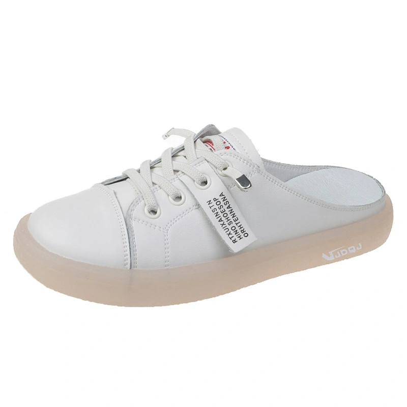 PU Low-cut Spot Viscose Shoes Two-layer Green Round Toe Daily Solid Color Lazy Shoes