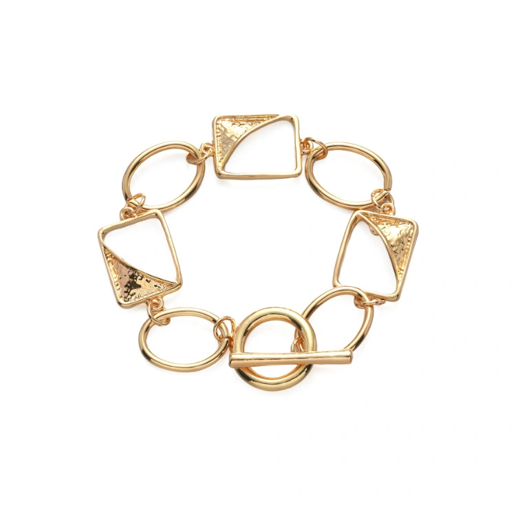 Bracelet Alloy Material Simple Ot Buckle Geometric Irregular Mix And Match Hollow Chain Wild Bracelet