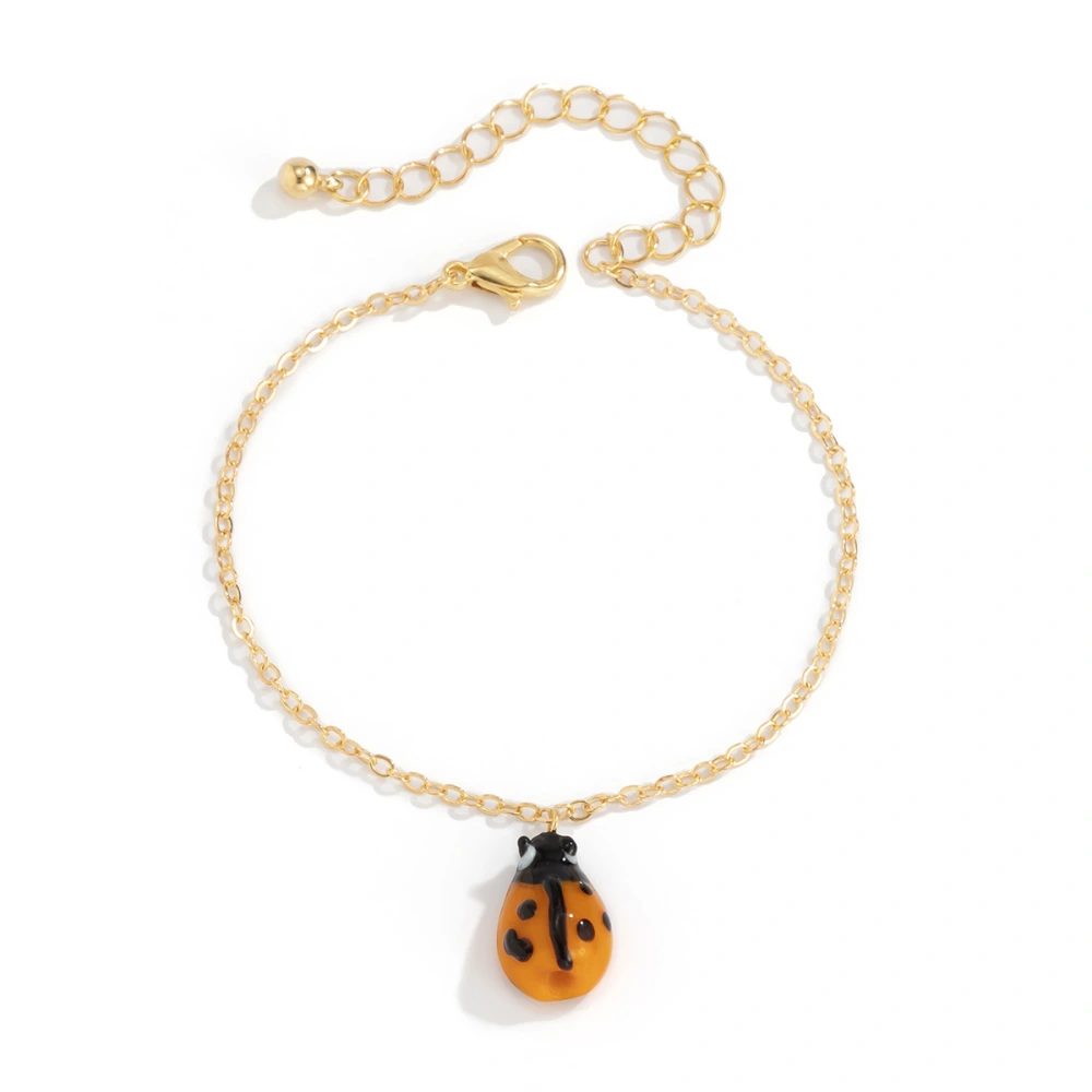 Simple Seven Star Ladybug Tag Bracelet